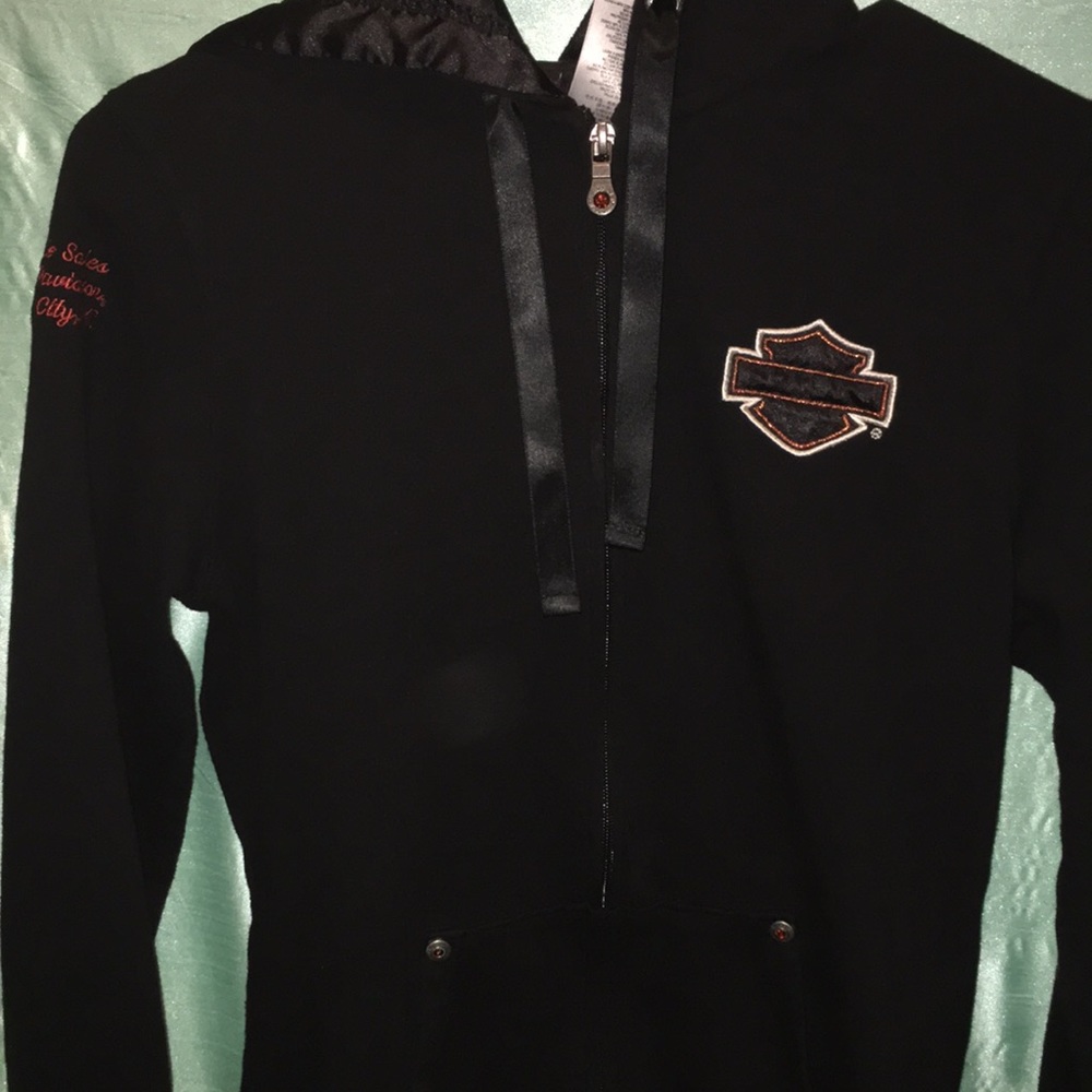 Harley Davidson Zip-Front Bar and Shield Hoodie